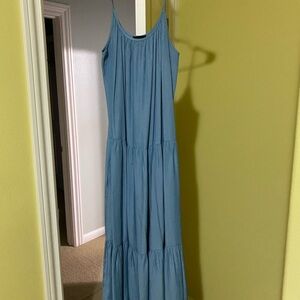 Blue Dress with spaghetti straps